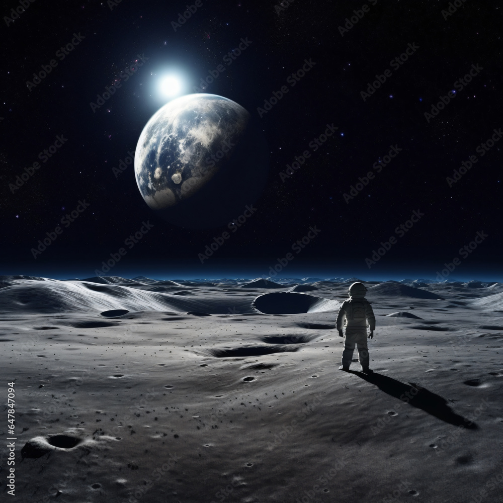 Fototapeta premium Man on the moon