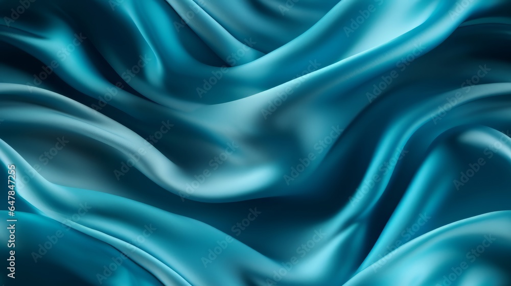 Azure silk satin background. Gentle waves on a shiny surface. Perfect for festive occasions. Azure silk satin background. Gentle waves on a shiny surface. Perfect for festive occasions.