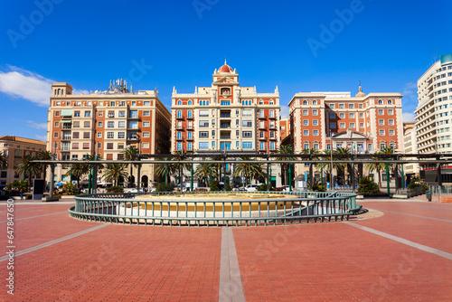 Plaza de la Marina in Malaga, Spain