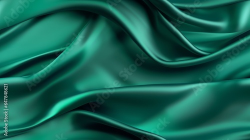 Wallpaper Mural Dive into emerald dreams. Waves of satin luxury. Perfect for festive occasions. A touch of beauty. Torontodigital.ca