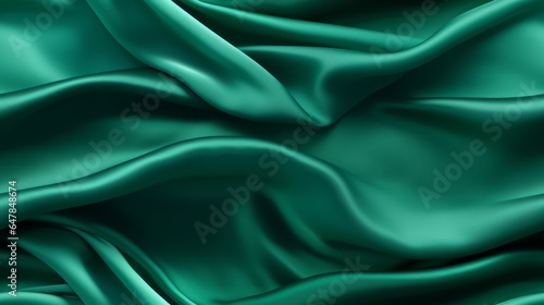 Wallpaper Mural Emerald fabric mystique. Gentle waves on a shiny surface. Celebrate design with a touch of nature's brilliance. Torontodigital.ca