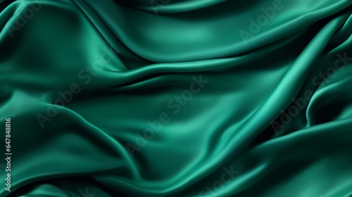 Wallpaper Mural Emerald satin dreamscape. Dive into luxury. Celebrate with style. Waves of beauty. Torontodigital.ca