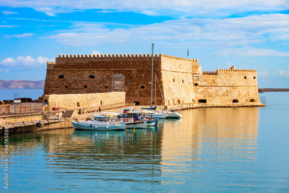Fototapeta premium Koules Fortress in Heraklion city, Crete island, Greece