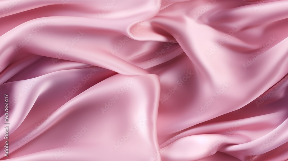Fototapeta premium Satin dreams in pink. Gentle waves. A celebration of beauty. Perfect for designers.