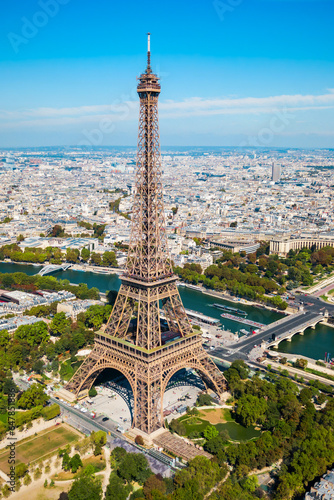 Eiffel Tower aerial view, Paris © saiko3p
