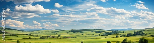 The rolling countryside  captured in stunning ultra-wide detail  sings a song of spring s renewal. 