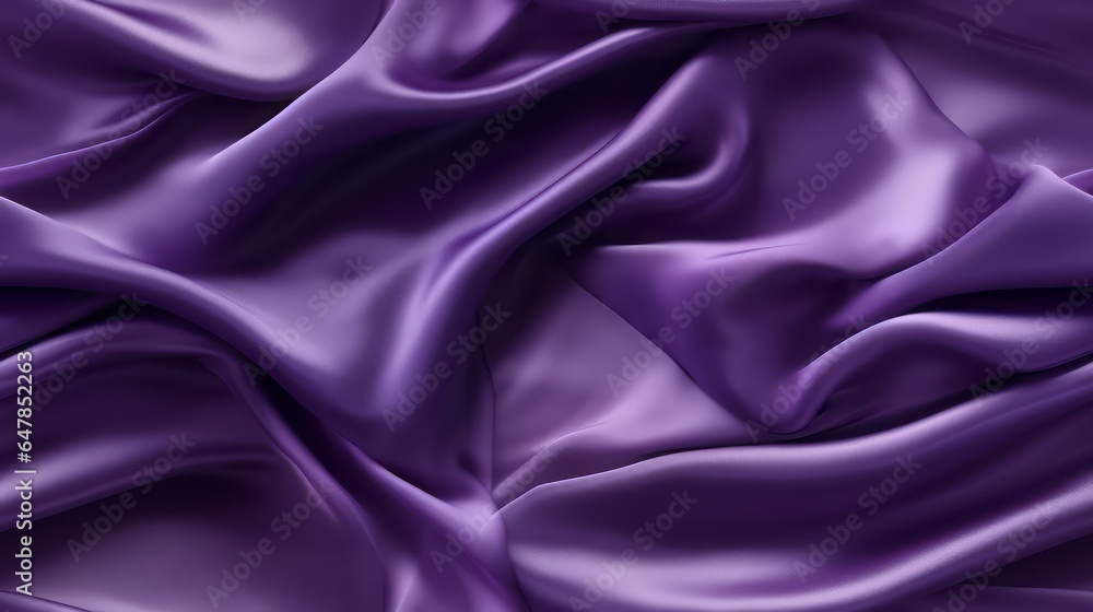 Fototapeta premium Purple satin narratives. Lustrous waves of luxury. Celebrate with regality. Perfect for sophisticated projects.