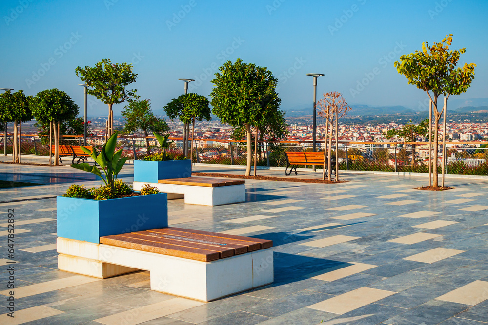 Fototapeta premium Turkish Flag Monument viewpoint, Manavgat