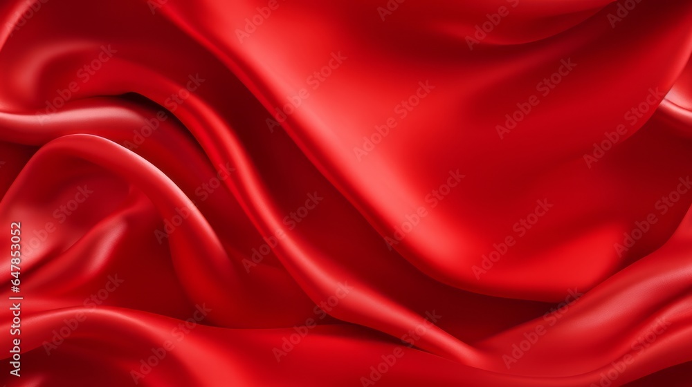 Red fabric radiance. Waves of elegance on a reflective surface. Design with a touch of ardor. Perfect for luxury projects. Red fabric radiance. Waves of elegance on a reflective surface. Design with a touch of ardor. Perfect for luxury projects.