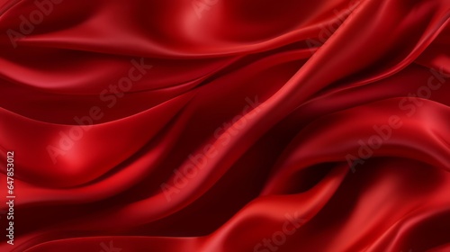 Red satin allure. Passionate waves. Elegance for design. Ideal for backgrounds.