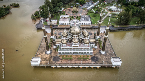 The aerial view of Kuala Terengganu in Malaysia