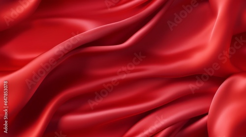 Red fabric splendor. Gentle waves on a shiny surface. A touch of passion. Embrace the luxury.