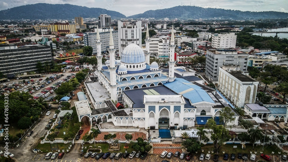 The aerial view of Kuantan in Malaysia