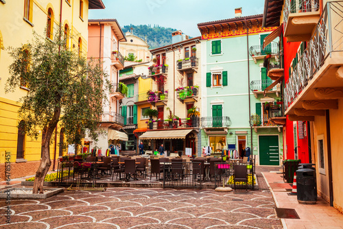 Malcesine town at Garda Lake