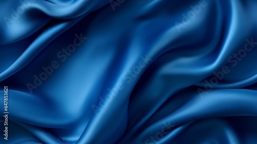 Royal blue fabric radiance. Waves of elegance on a reflective surface. Design with a touch of the deep. Perfect for luxury projects.