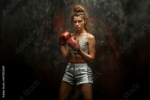 young boxer posing in front of the camera