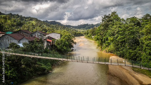 The aerial view of Sungai Lembing in Malaysia photo