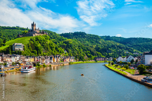 Cochem town aerial view, Germany photo