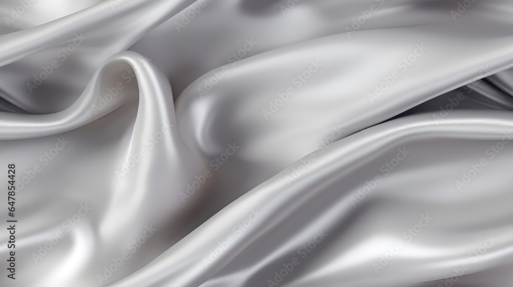 Waves of silver luxury. Silky smooth satin. Perfect for grand celebrations. A touch of modern sophistication.