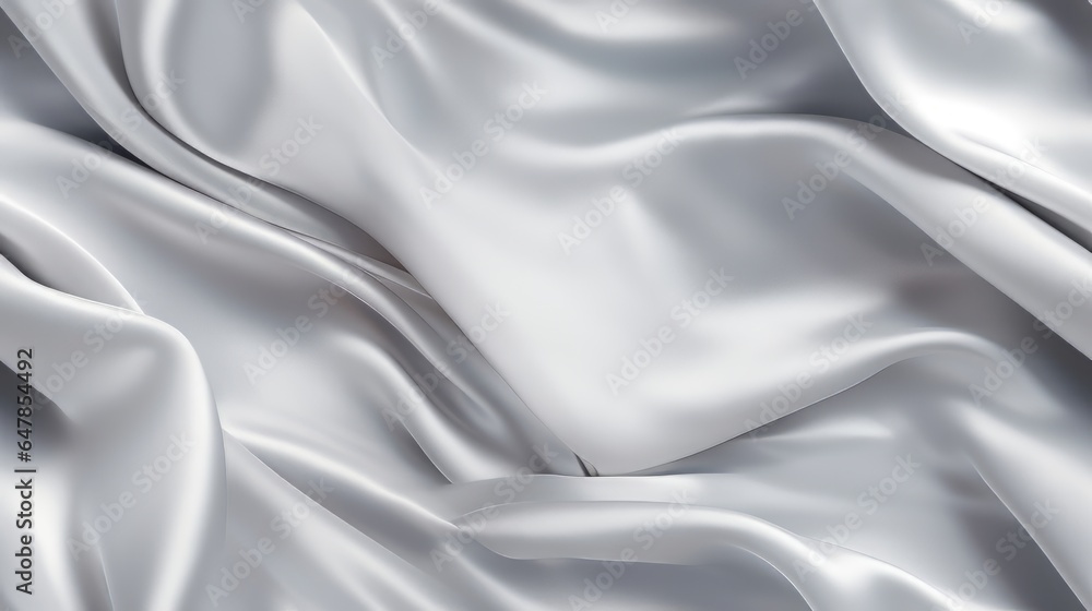 Obraz premium Silver elegance in fabric. Gentle waves and shine. Celebrate design with luster. Perfect for luxury projects.