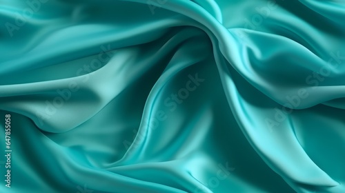 Wallpaper Mural Turquoise fabric tales. Gentle waves on a smooth surface. Luxury with a tropical touch. Perfect for sophisticated designs. Torontodigital.ca
