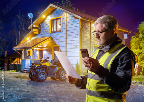 Man engineer. Worker near c...