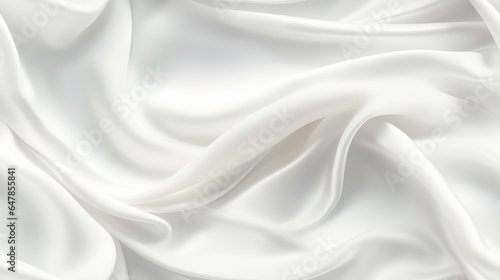White fabric splendor. Gentle waves on a shiny surface. A touch of the classic. Embrace the luxury.