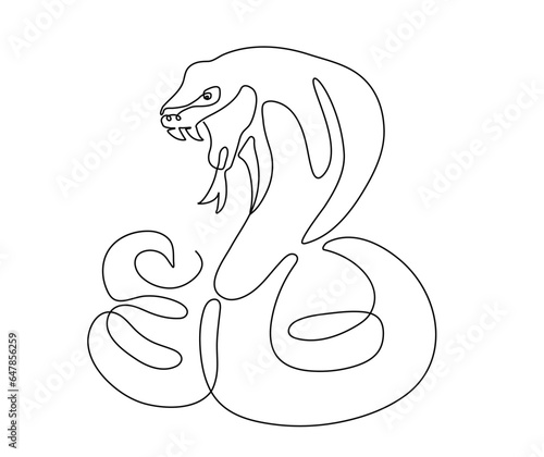 Cobra line vector concept