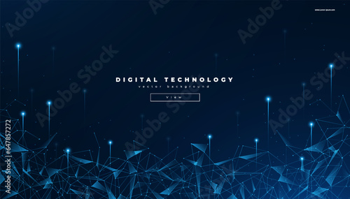 Digital technology vector banner