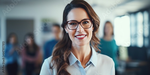 Radiant American Teacher Captivating Classroom Scene, Generative AI