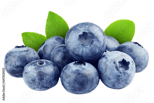 Fototapeta Naklejka Na Ścianę i Meble -  Blueberry isolated on white background, full depth of field