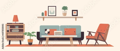 a couch and coffee table in a room