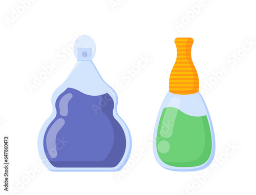 Set of perfume bottles vector concept