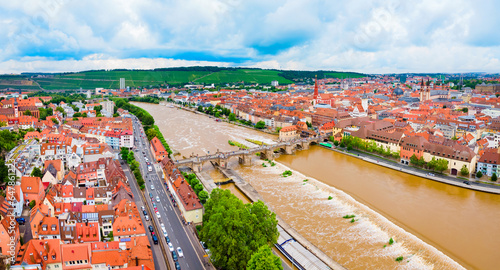 Main river and Wurzburg old town photo