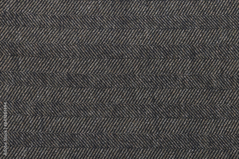 Classic tweed, Wool Background Texture. Coat close-up. Brown woolen fabric striped zigzag. Herringbone tweed, Wool Background Texture. Coat close-up. Expensive suit fabric. - obrazy, fototapety, plakaty 