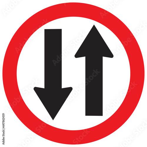 doble via, senal, circular, sr-11, transito, trafico vehicular, senal contorno rojo, no, senalizacion, transportacion, icono, rojo, circulo rojo, pictograma, senal reglamentaria