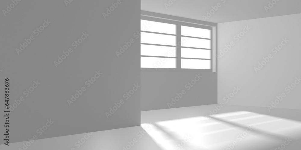 Minimalistic room space. White clean empty architecture interior Minimalistic room space. White clean empty architecture interior