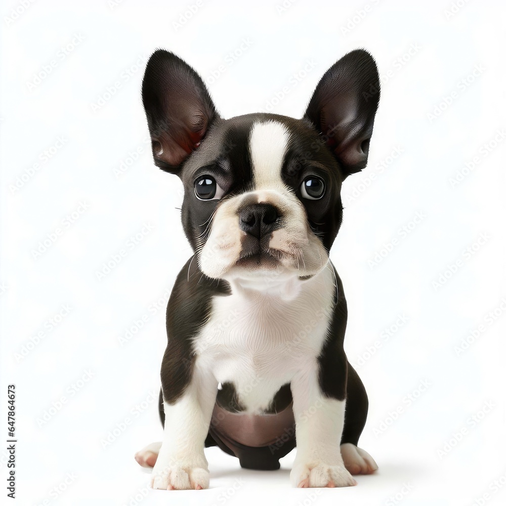 Boston Terrier's Precious Puppyhood, Generative AI Boston Terrier's Precious Puppyhood, Generative AI