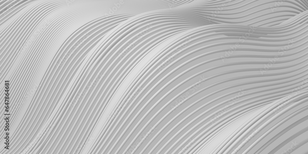 Obraz premium Abstract wave shapes white waves background