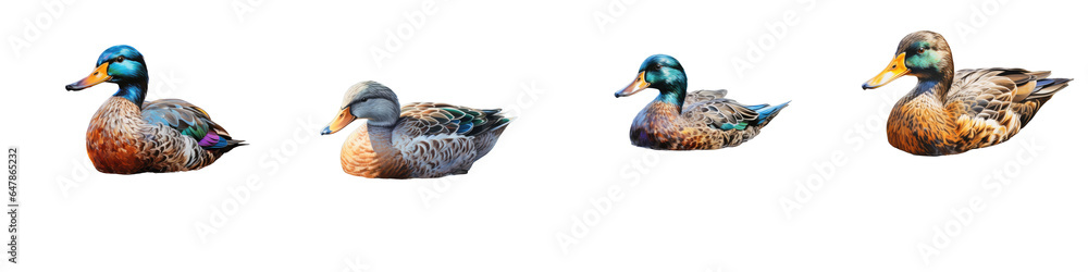 Png Set Male mallard duck swimming in a lake transparent background Png Set Male mallard duck swimming in a lake transparent background