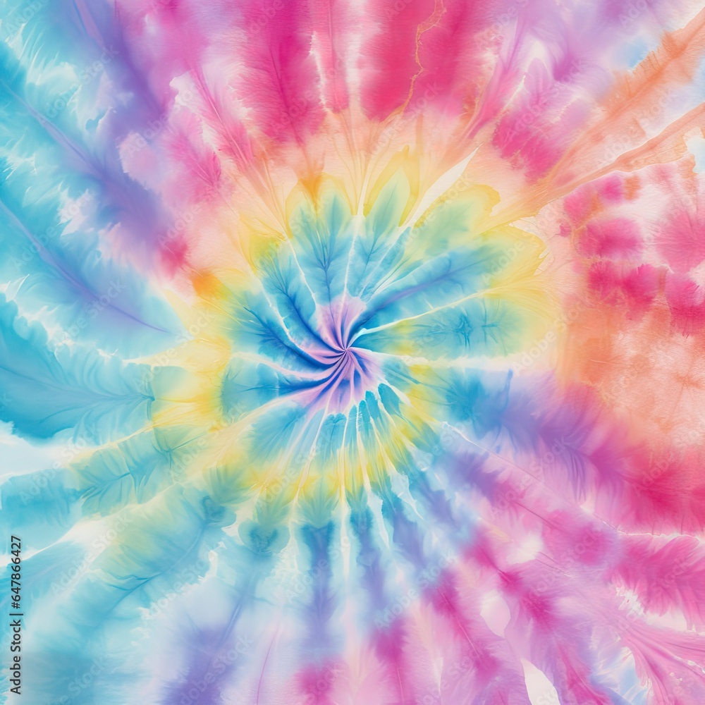 Fototapeta premium Pastel Tie Dye Designs Patterns, spiral tie dye pattern abstract texture background.