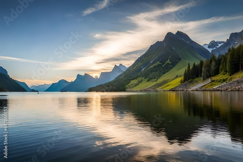 lake in the morning