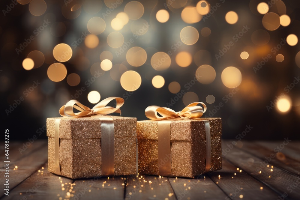 Gift box. Merry christmas and happy new year concept. Festive decorations. Gift box. Merry christmas and happy new year concept. Festive decorations.