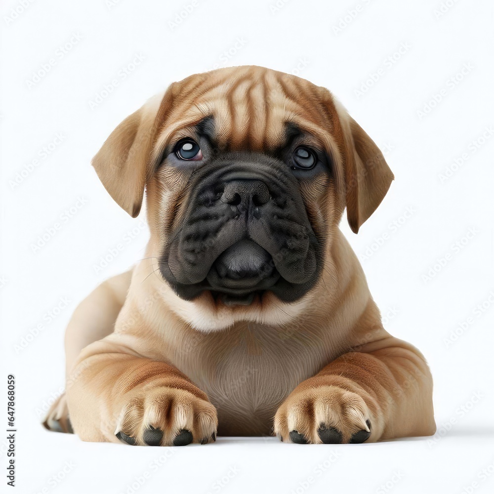 Bullmastiff's Precious Puppyhood, Generative AI Bullmastiff's Precious Puppyhood, Generative AI