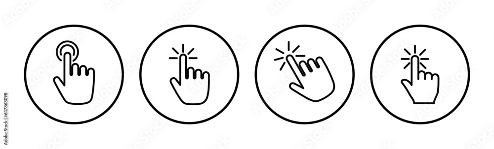 Fototapeta premium hand click icon vector. clicking finger icon. pointer icon
