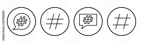 Hashtag icon vector. hashtag simbols