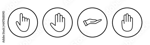 Hand icon vector. hand symbols. palm