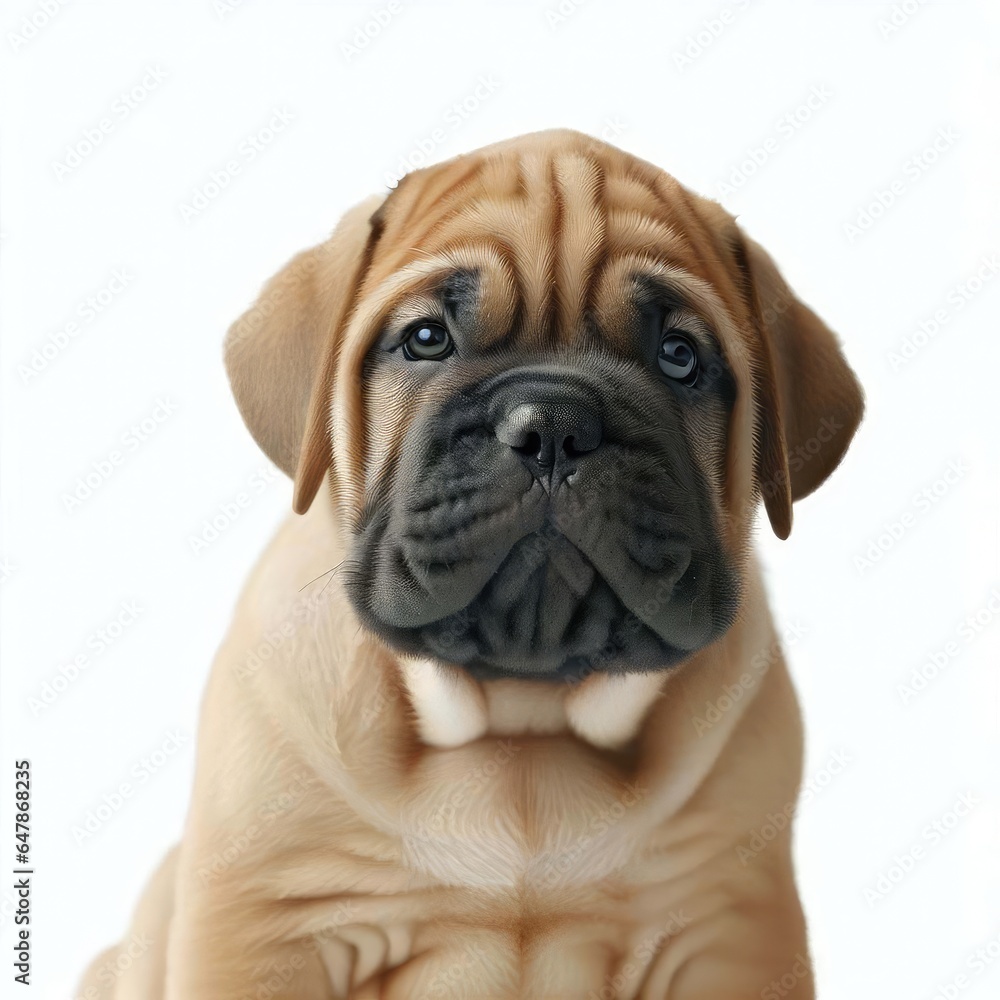 Tiny Bullmastiff Charm, Generative AI