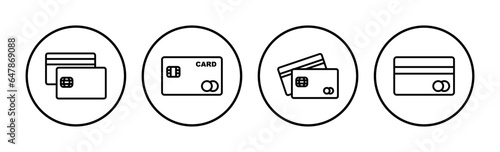 Credit card icon vector. payment icon. debit payment icon