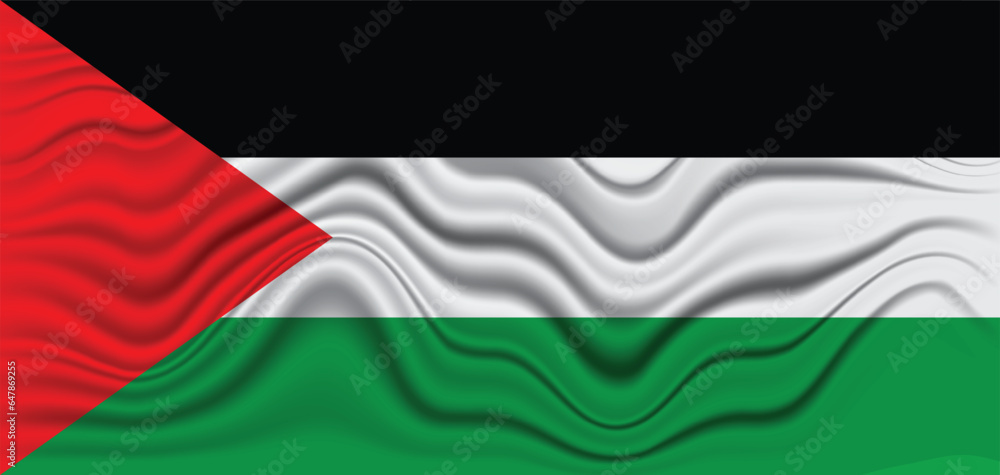 Palestine flag, vector illustration on a white background